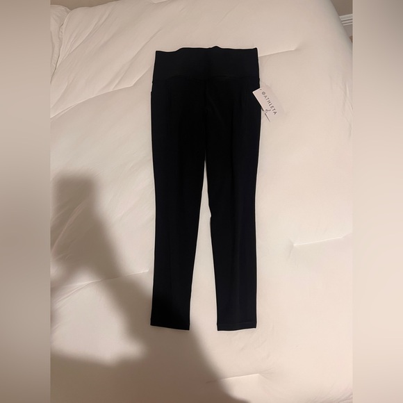 NWT Athleta Salutation Stash Black High Waist Leggings with Foldover Waistband - Picture 2 of 4